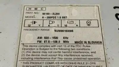 Автозапчастина б/у аудіо система / радіо cd для hyundai i30 (fd) 1.4 посилання на oem iam 961602l200  