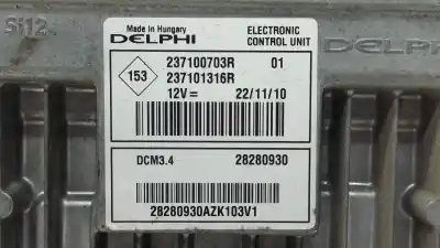Second-hand car spare part ecu engine control for dacia sandero stepway oem iam references 237100703r  237101316r