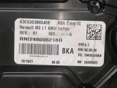 Second-hand car spare part dashboard for renault express confort oem iam references rni248096218r  a3c0303880400