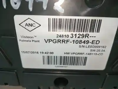 Peça sobressalente para automóvel em segunda mão quadrante por renault clio iv limited referências oem iam 248103129r  
