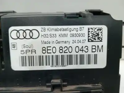 Peça sobressalente para automóvel em segunda mão comando de sofagem (chauffage / ar condicionado) por audi a4 avant (8e) 2.0 tdi referências oem iam 8e0820043  