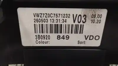 Second-hand car spare part dashboard for volkswagen passat variant (3b6) trendline oem iam references 3b0920849  