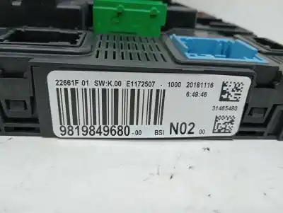 Second-hand car spare part fuse box unit for citroen c-elysée feel oem iam references 9819849680  