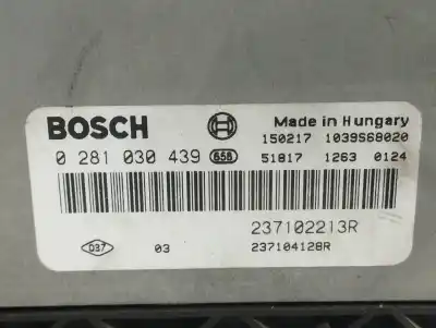 Second-hand car spare part ecu engine control for dacia sandero stepway oem iam references 237102213r  0281030439