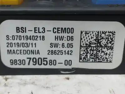Second-hand car spare part fuse box unit for citroen c4 cactus shine oem iam references 9830790580  s0701940218