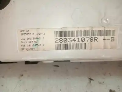 Second-hand car spare part multifunction display for renault kangoo expression oem iam references 280341078r  