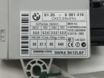 Second-hand car spare part electronic module for bmw serie 1 berlina (e81/e87) 120d oem iam references 61356981416  5wk49412lbf
