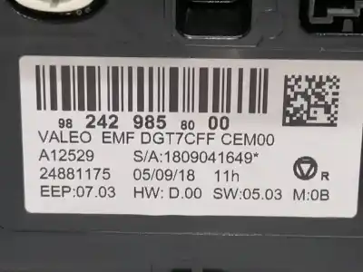 Second-hand car spare part multifunction display for peugeot 308 active bussines oem iam references 9824298580  