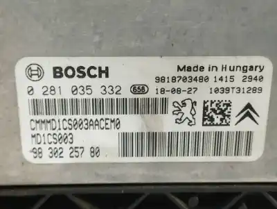 Second-hand car spare part ecu engine control for peugeot 308 active bussines oem iam references 9830225780  0281035332