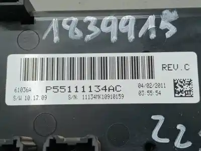 Peça sobressalente para automóvel em segunda mão comando de sofagem (chauffage / ar condicionado)  por jeep compass limited 4x4 referências oem iam p55111134ac 1pl231dvab 61036a