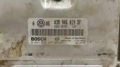 Автозапчасти б/у блок управления двигателем за volkswagen golf iv berlina (1j1) 1.9 tdi ссылки oem iam 038906019df  0281010497