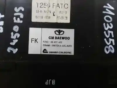 Peça sobressalente para automóvel em segunda mão comando de sofagem (chauffage / ar condicionado) por chevrolet aveo lt referências oem iam 96437402  