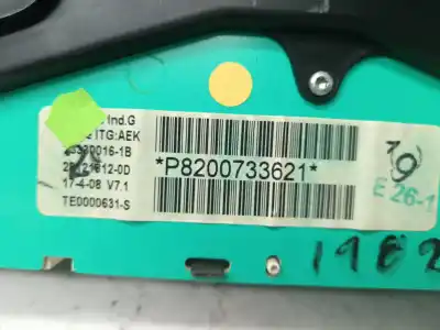 Peça sobressalente para automóvel em segunda mão quadrante por dacia sandero ambiance referências oem iam p8200733621  