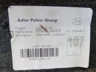 Second-hand car spare part parcel shelf for kia ceed concept oem iam references 85930g4000  