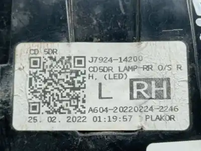 Second-hand car spare part right tailgate light for kia ceed concept oem iam references 92402j7050 92402j70 92402j7050