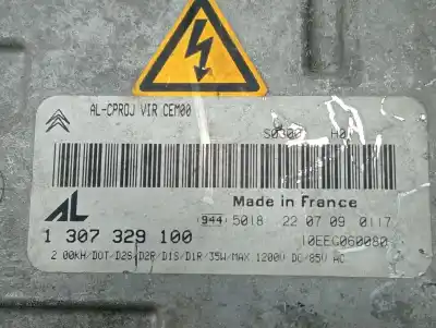 Second-hand car spare part left headlight for citroen c6 exclusive oem iam references 0301221281  