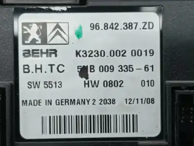 Peça sobressalente para automóvel em segunda mão comando de sofagem (chauffage / ar condicionado) por citroen c6 exclusive referências oem iam 96842387zd  