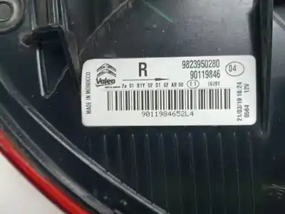 Second-hand car spare part right tailgate light for citroen c4 cactus shine oem iam references 9823950280  90119846