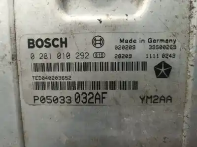 Second-hand car spare part ecu engine control for chrysler pt cruiser (pt_) 2.2 crd oem iam references 0281010292  