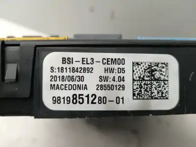 Second-hand car spare part fuse box unit for citroen c3 elle oem iam references 981985128001  