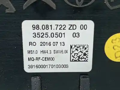 Автозапчасти б/у климат-контроль за citroen jumpy combi confort m ссылки oem iam 98081722zd  35250501