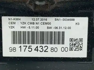 Peça sobressalente para automóvel em segunda mão quadrante por citroen jumpy combi confort m referências oem iam 981754328000  769167-680
