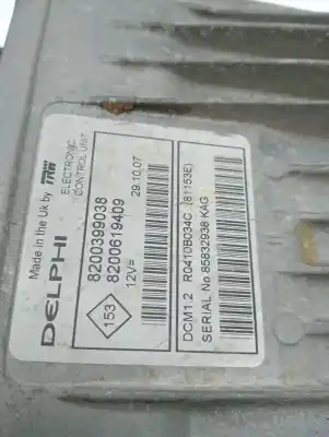 Second-hand car spare part ecu engine control for renault clio iii authentique oem iam references 8200399038  