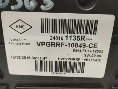 Peça sobressalente para automóvel em segunda mão quadrante por renault clio iv limited referências oem iam 248101135r  