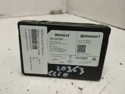 Peça sobressalente para automóvel em segunda mão módulo eletrônico por renault clio iv limited referências oem iam 282756759r