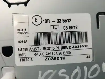 Second-hand car spare part audio system / radio cd for ford fiesta (ccn) trend oem iam references am5t18c815pl  