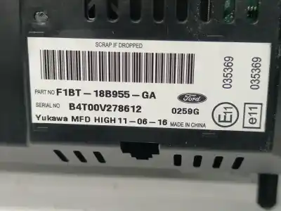 Second-hand car spare part multifunction display for ford fiesta (ccn) trend oem iam references f1bt18b955ga  