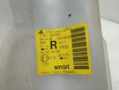 Second-hand car spare part right headlight for smart coupe básico (45kw) oem iam references 1305235497  