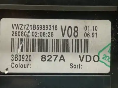 Second-hand car spare part dashboard for volkswagen passat variant (3b6) básico oem iam references 3b0920827a  