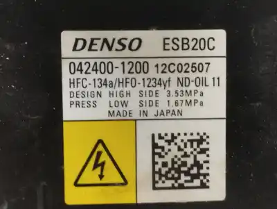 Second-hand car spare part air conditioning compressor for toyota corolla (e21) hybrid active oem iam references 0424001200  