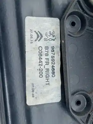 Second-hand car spare part passenger side right window regulator for citroen c4 picasso feel oem iam references 9675924680  9675924680