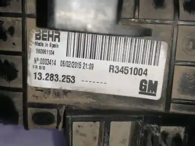 Peça sobressalente para automóvel em segunda mão intercooler por opel meriva b 1.6 cdti dpf referências oem iam 13283253 590961104 r3451004