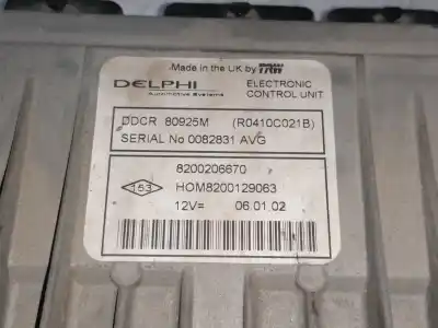 Pezzo di ricambio per auto di seconda mano centralina motore per renault clio ii fase ii (b/cb0) clio riferimenti oem iam 8200206670 hom8200129063 r0410c021b