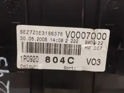 Автозапчастина б/у панель інструментів для seat leon (1p1) reference посилання на oem iam 1p0920804c   Автозапчастина б/у панель інструментів для seat leon (1p1) reference посилання на oem iam 1p0920804c