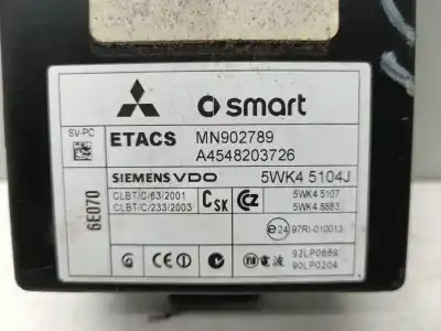 Автозапчасти б/у электронный модуль за smart forfour básico (70kw) ссылки oem iam a4548203726  