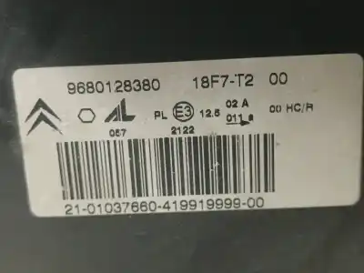 Second-hand car spare part left headlight for citroen c2 collection oem iam references 9680128380  