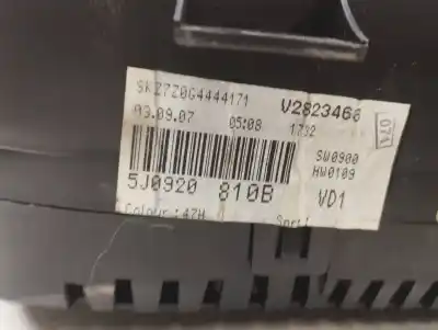 Piesă de schimb auto la mâna a doua ceas bord pentru skoda fabia (5j2 ) style referințe oem iam 5j0920810b  