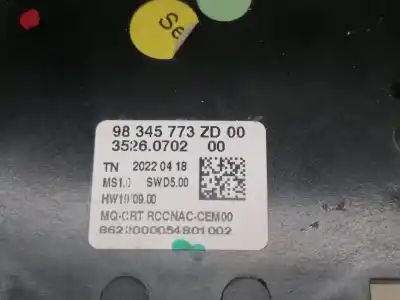 Автозапчасти б/у многофункциональный дисплей за peugeot rifter style standard ссылки oem iam 98345773zd  