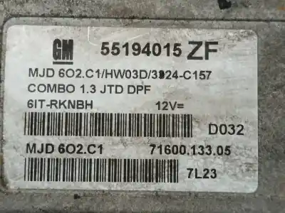Second-hand car spare part ecu engine control for opel combo familiar oem iam references 55194015zf  
