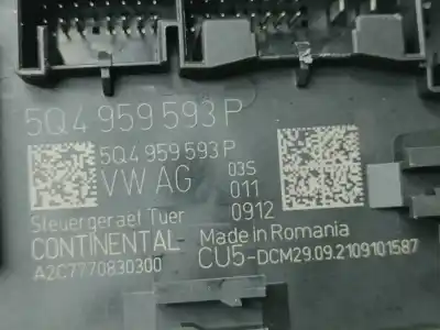 Second-hand car spare part electronic module for cupra formentor (km7) basis oem iam references 5q4959593p  