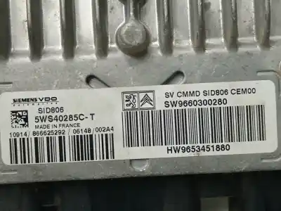 Second-hand car spare part ecu engine control for citroen c3 1.4 hdi exclusive oem iam references 5ws40285ct  sw9660300280