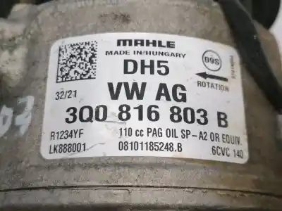 Second-hand car spare part air conditioning compressor for cupra formentor (km7) basis oem iam references 3q0816803b  