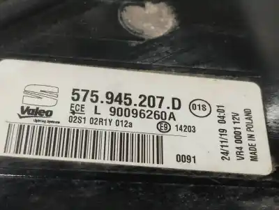 Second-hand car spare part left tailgate light for seat ateca (kh7) reference oem iam references 575945207d  