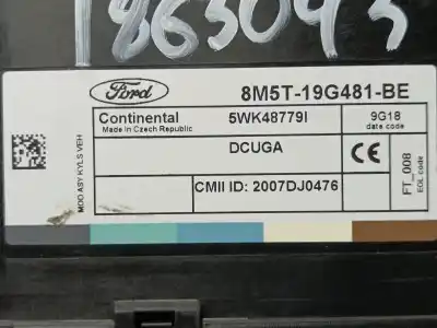 Second-hand car spare part electronic module for ford kuga (cbv) titanium oem iam references 8m5t19g481be  