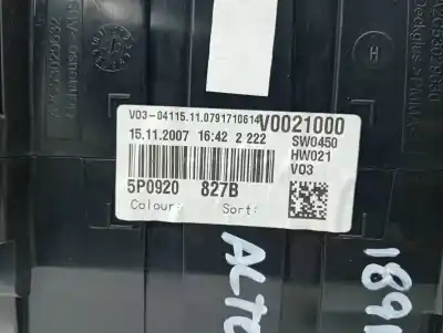 Peça sobressalente para automóvel em segunda mão quadrante por seat altea (5p1) reference referências oem iam 5p0920827b  