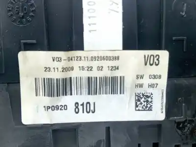 Автозапчастина б/у панель інструментів для seat leon (1p1) reference посилання на oem iam 1p0920810j  